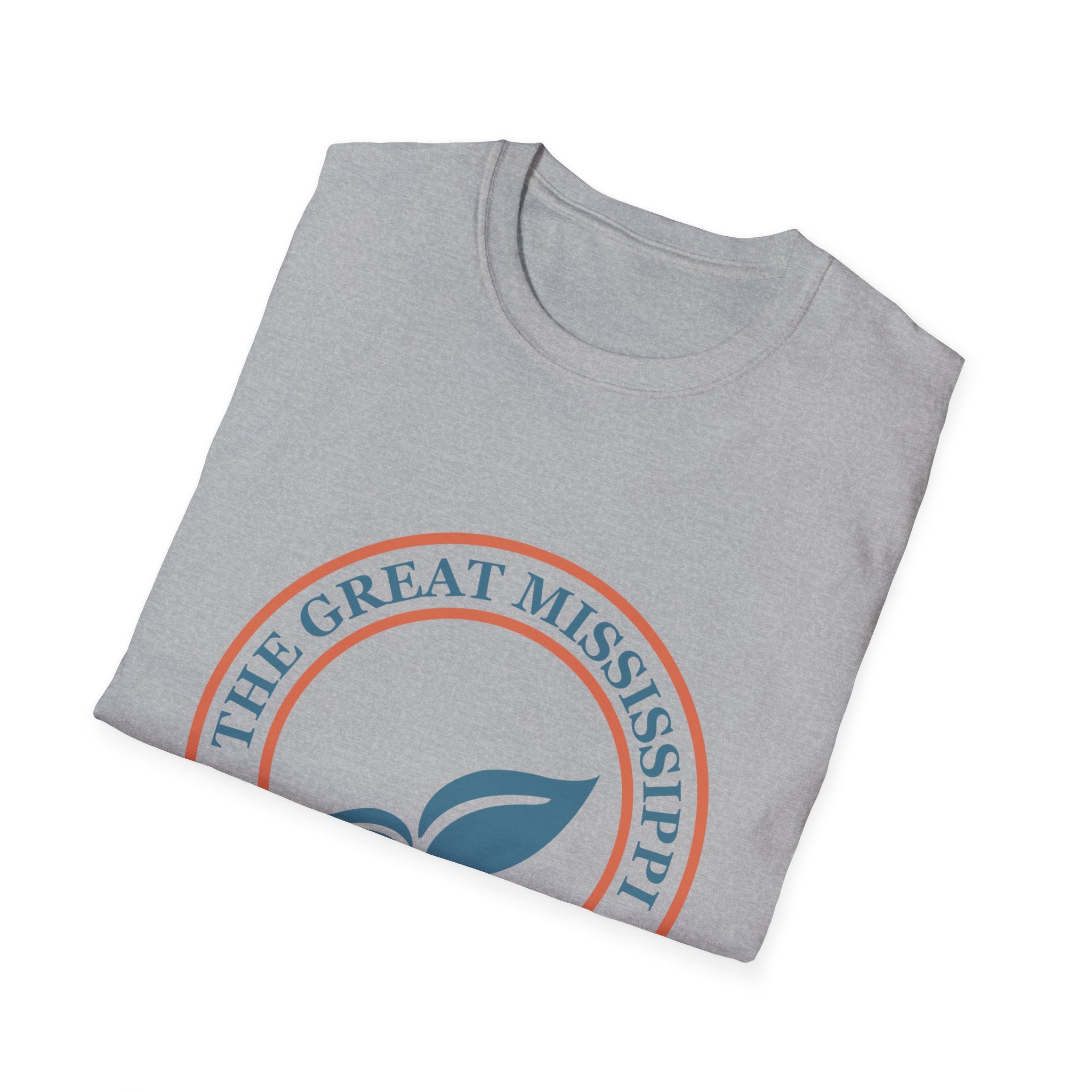 The Great Mississippi Tea Company Unisex Softstyle T-Shirt, Tea Lover Gift, Casual Wear, Unique Tea Merchandise, Eco-Friendly Shirt