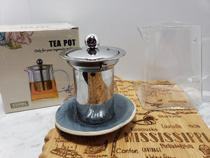 Modern Styling Borosilicate Glass Tea Pot